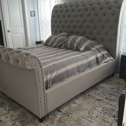 King Size Bed W Mattress 