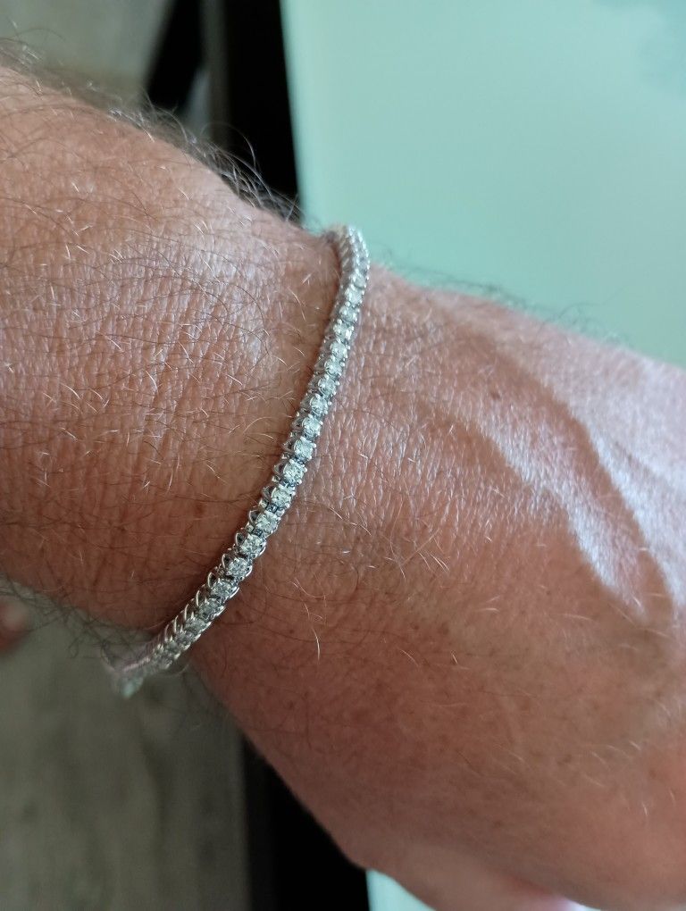 Natural Diamond Tennis Bracelet 3ct 14k