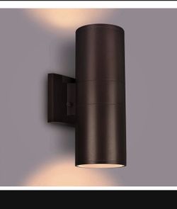 Outdoor Wall Lights Dusk to Dawn Outdoor Lighting Fixtures Wall Mount - 2 Light Bulbs Included, Modern Sconces Wall Lighting- Up Down Exterior Outdoor