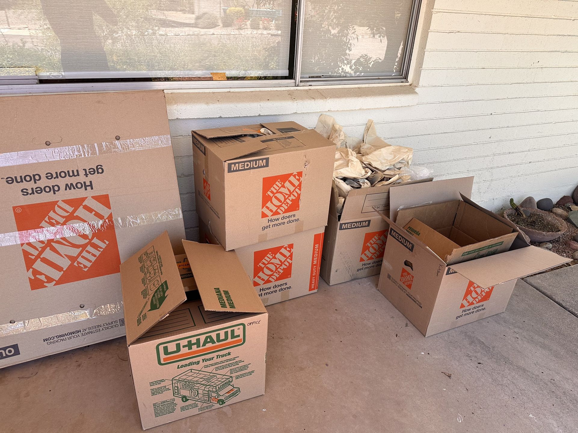 Moving Boxes And Paper