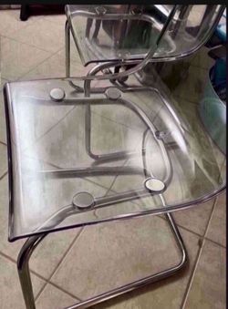 Tobias clear chrome plated chair -Barely Used-