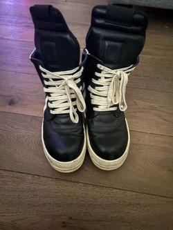 Rick Owen’s Geobaskets Leather High-Top Sneakers
