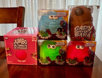 Kitty squeeze, capybara, and JUMBO Ultimate de- stressor $20.00 each