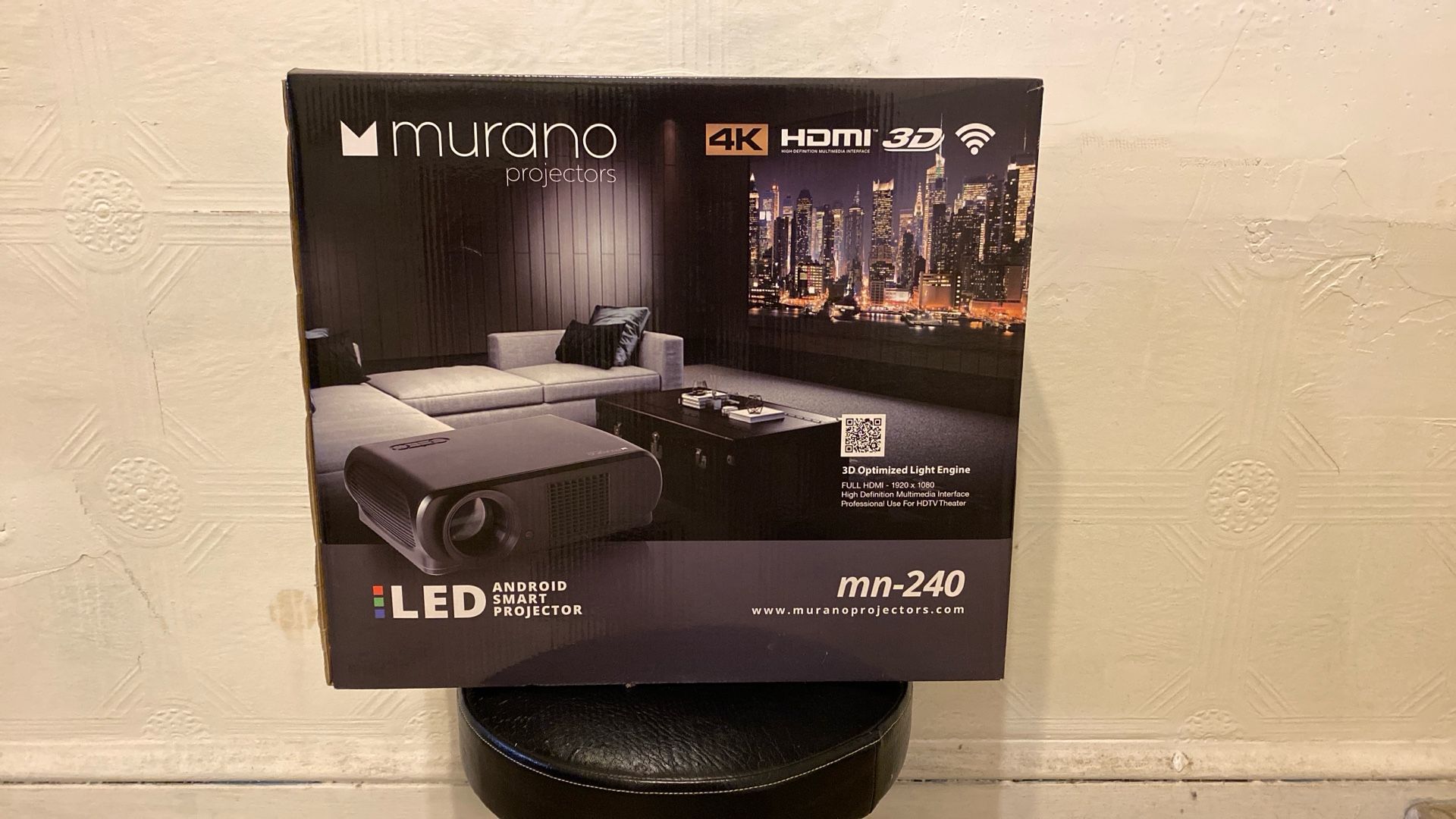 Android, smart projector 4k HDMI 3D