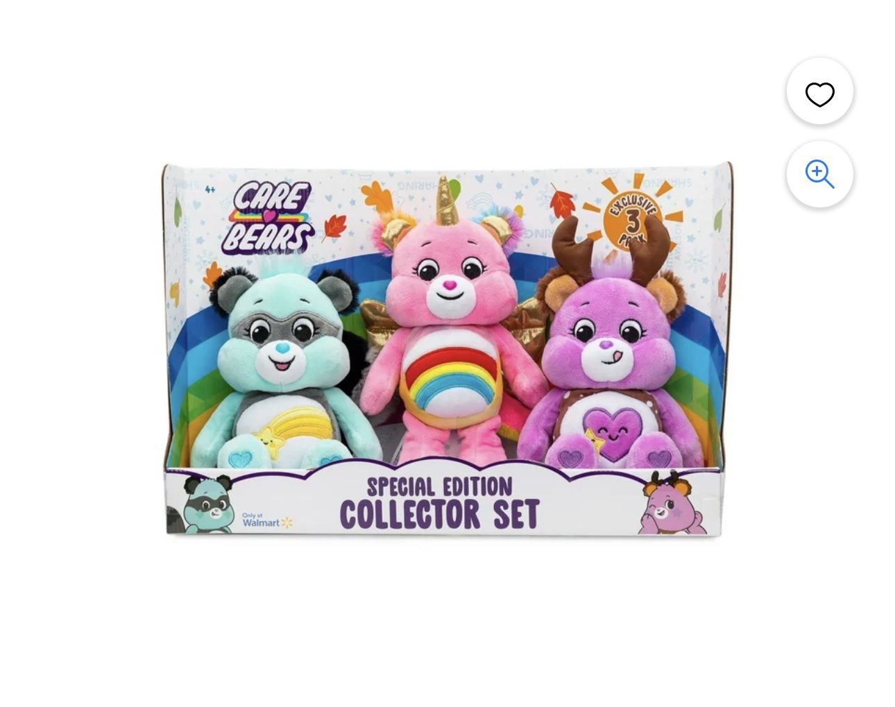 NEW 2022 Care Bears 9" Bean Plush - Fall Theme 3-Pack - Soft Huggable Material!