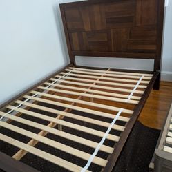 Moving Sale - Queen Bed, Toddler Bed, Large Mirror, Bedside Tables, Floor Lamp, Chairs, Paintings, Writing Desk