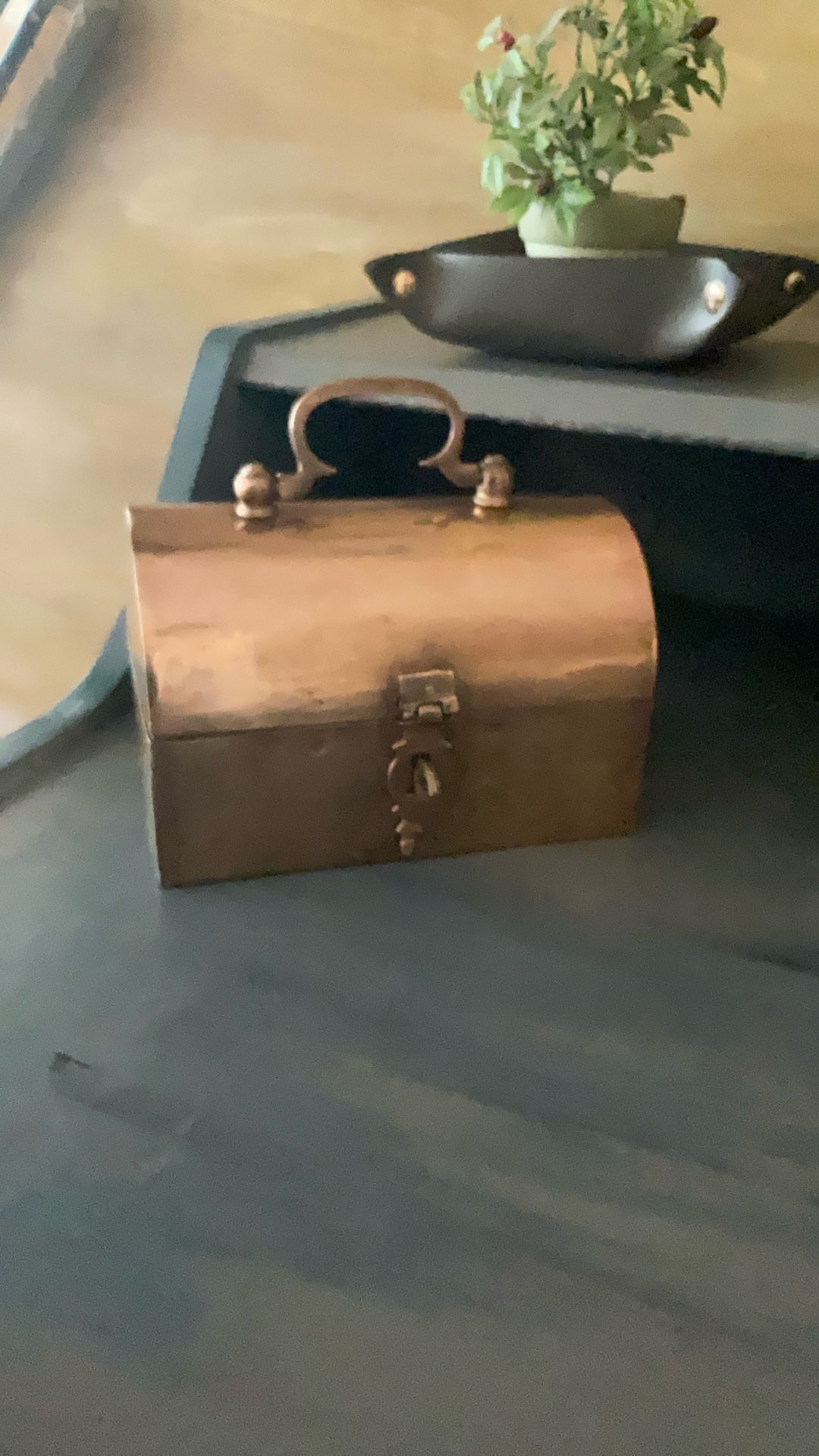 Vintage Brass Trinket Box