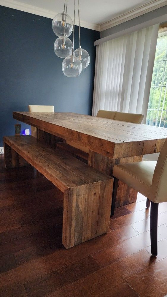 West Elm Emmerson Dining Table with Bench - 87 inches long
