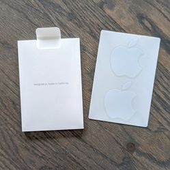Authentic Apple Logo Decal Sticker Sheet, 2 White Apple Logo Stickers