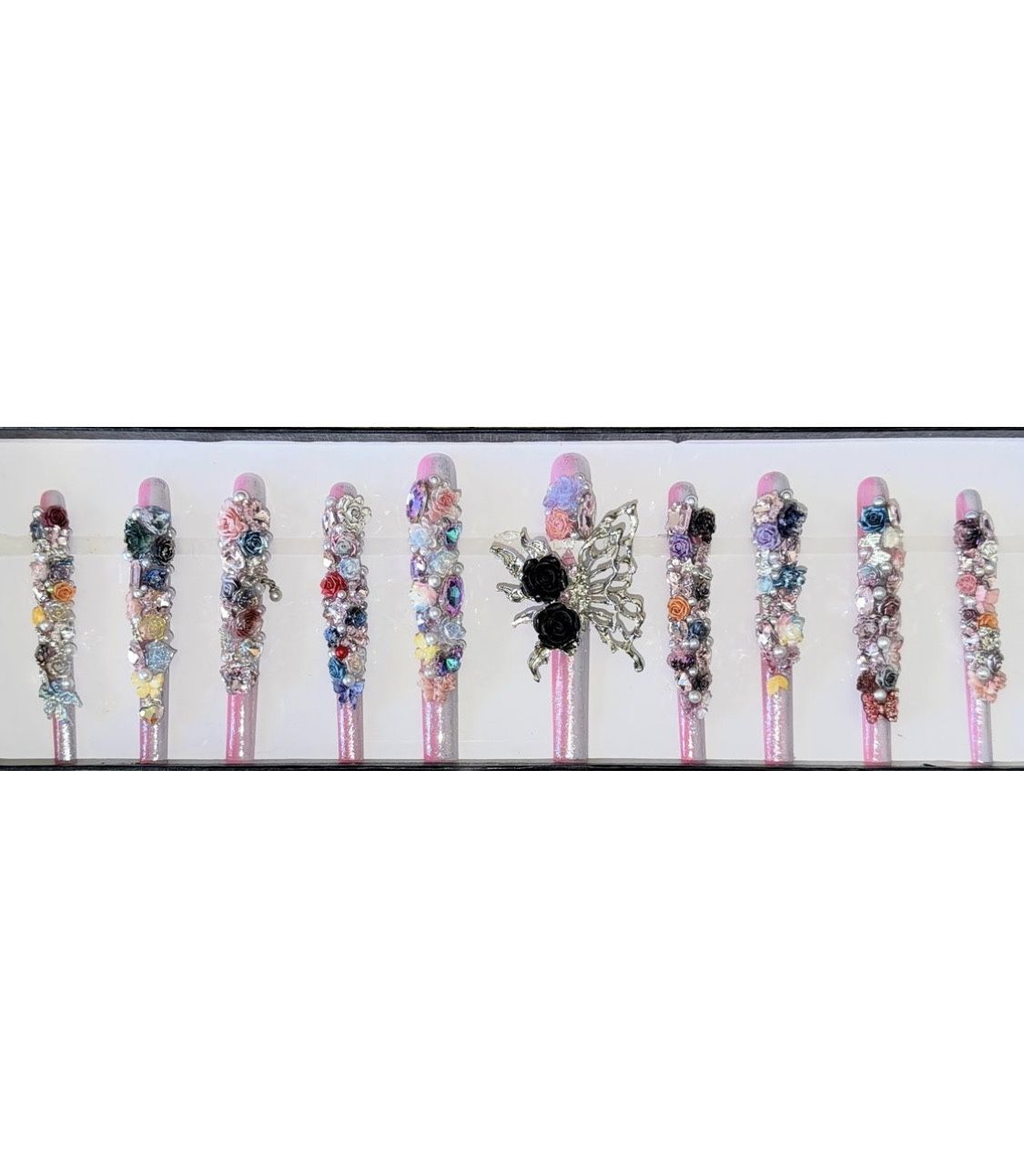 XXX Long (10 Cm) Press On Nails Size Medium