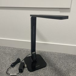 Lampat Dimmable LED Desk Lamp, 4 Lighting Modes (Reading/Studying/Relaxation/Bedtime), 5-Level Dimmer, Touch-Sensitive Control Panel, 1-Hour Auto Time