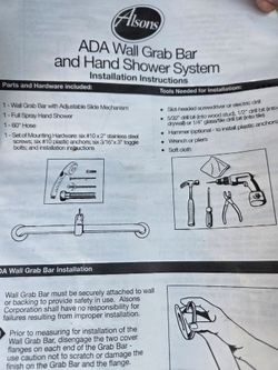 ADA Grab bar & hand shower system