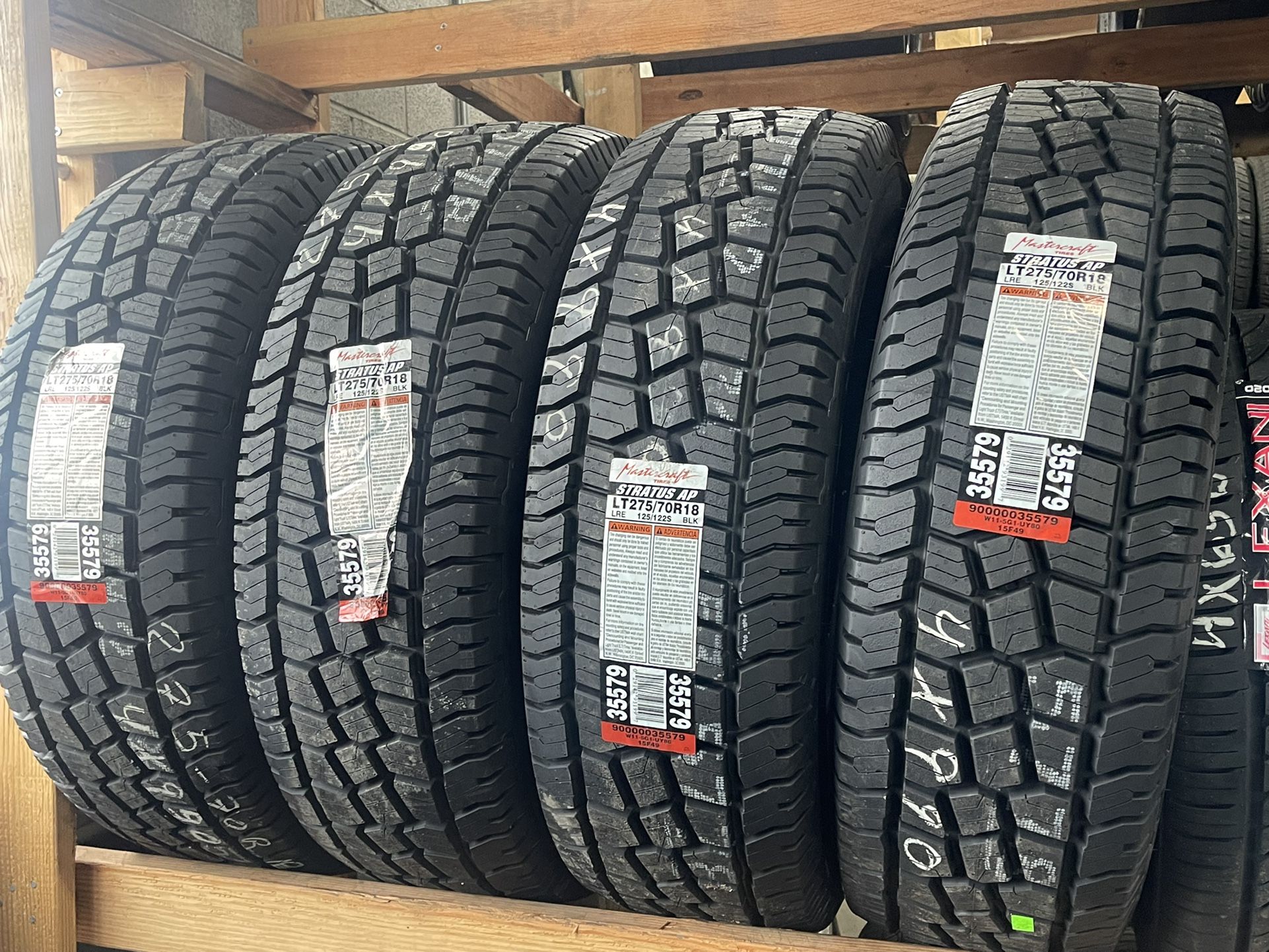 4 New Mastercraft Stratus AP Tires LT275/70R18. 10ply Tires