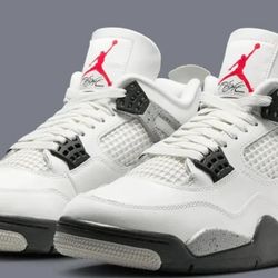 Nike Air Jordan 4 Retro Shoes (2025) White Cement FV5029-100 Men's or GS NEW