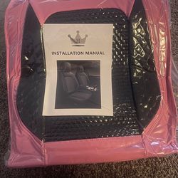 Car seat covers ( pink & black)