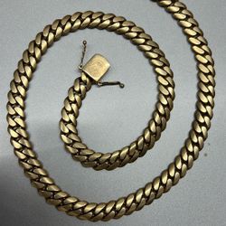 HANDMADE14k Solid Gold Cuban Link Chain 250 grams (26”)