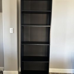 Black 5-Shelf Bookcase