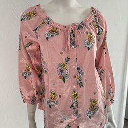 Women Pink Floral Top, SizeM , Brand New , Price:$20