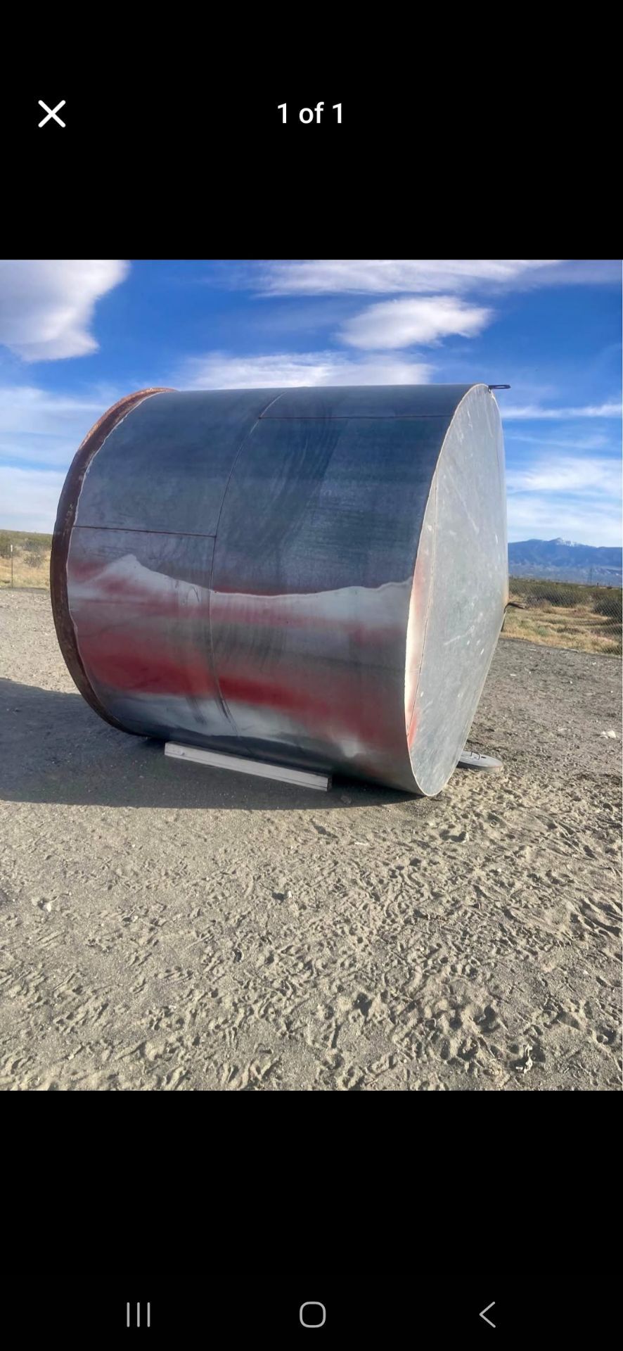 5000 gallon Steel Water Tank