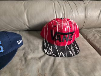 Vans - black white and red