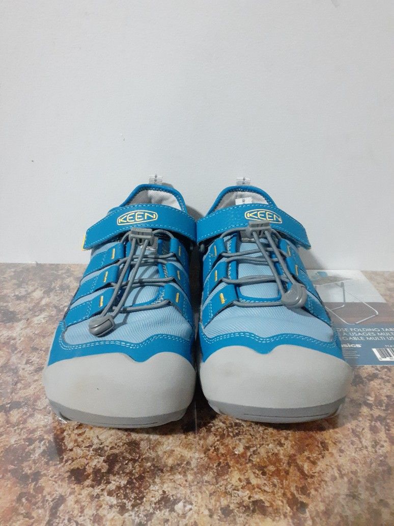 Keen Knotch Hallow Sneakers Shadow/Mykonos Blue Unisex Youth Size 4 No Insoles