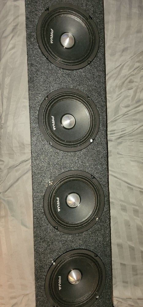 4 Prv Bullet Point Speakers Enclosed In Small Comfortable Box