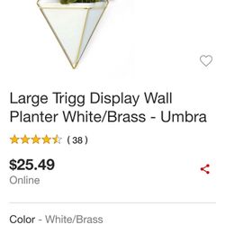 (2) Umbra trigg wall vessel Planters