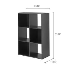 Mainstays 6-Cube Storage Organizer, Black