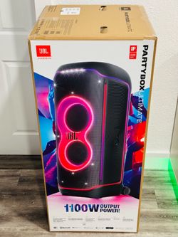 Powerful JBL PartyBox Ultimate speaker is brand new in box. This unit has 1100W output power and features a multi-dimensional lightshow. It is black w