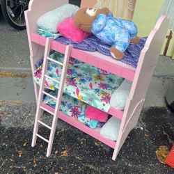 3 Doll Bunk beds And Bedding 