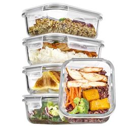 Food storage glass containers with lids #5