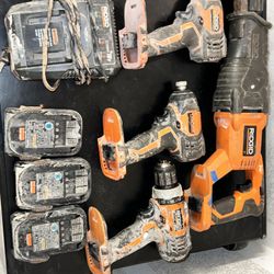 2 Brushless Impact Drills & High Torque 4 Mode Hammer Drill & Saw Zaw comes with charger 3 batteries