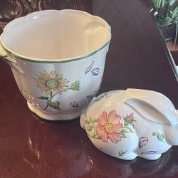 Tiffany & Co. Planter And Bunny