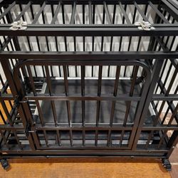 Indoor/Outdoor Dog Crate with Wheels