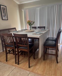 Wood dining table