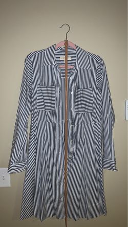 Michael Kors Long Sleeve A-Line Belted Dress