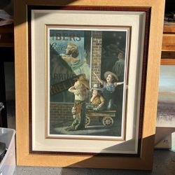 Large Framed Impressionist Style Wall Art – Byerley Numbered Signed 578/1500 