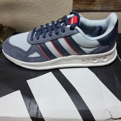 *NEW* Adidas Run 84 Navy/Gray/White/Red Running Shoes Size Men 9.5 Women 10.5