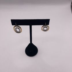 14kyg/wg Double Oval Hook Earrings