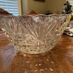 Vintage Punch Bowl With 7 Glasses, 8 Hooks, Ladle