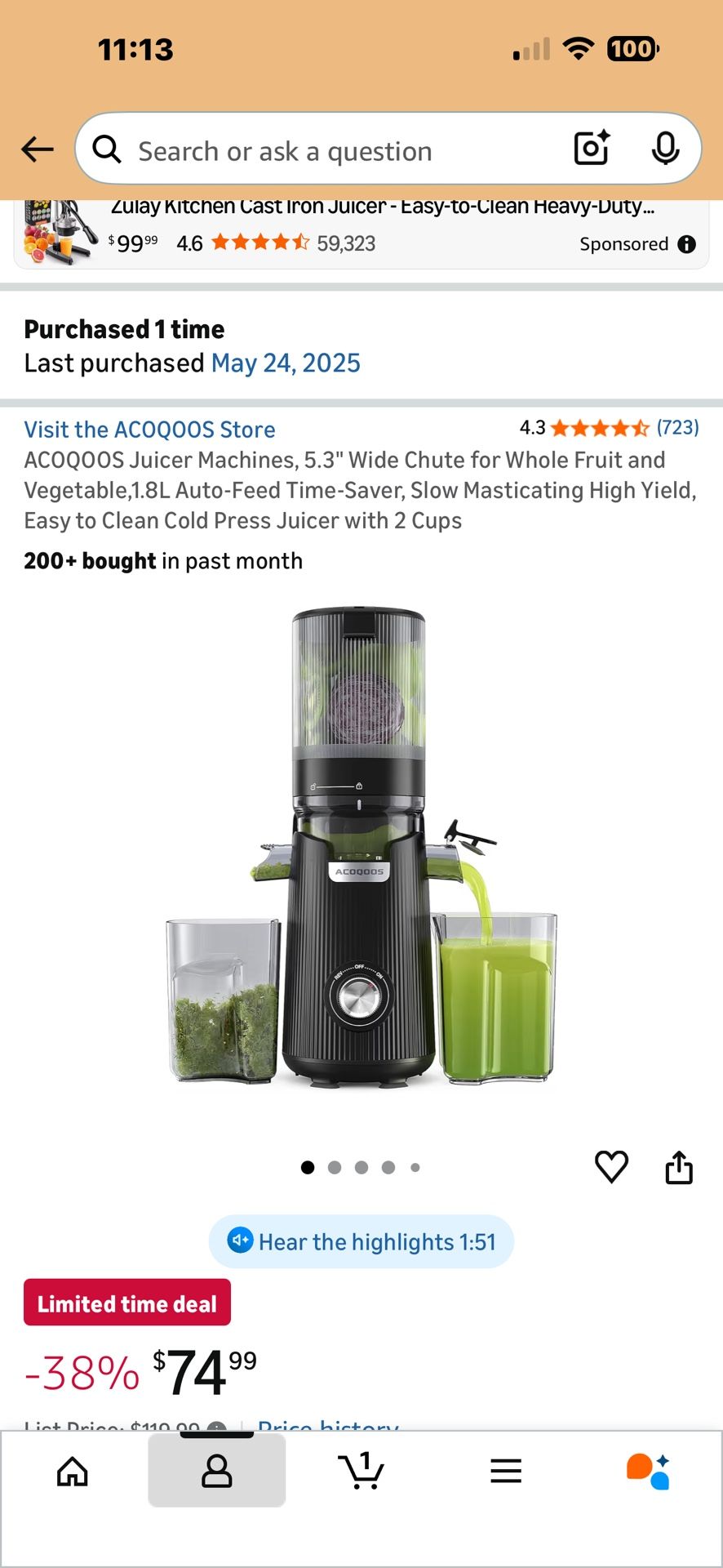 ACOQOOS Juicer Machines