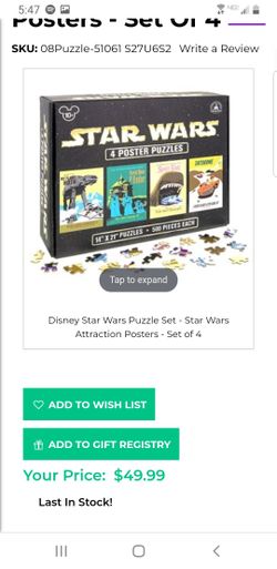 Starwars 4 poster puzzles