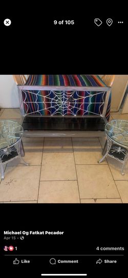 Spooky Spider Web Parlor Set Up