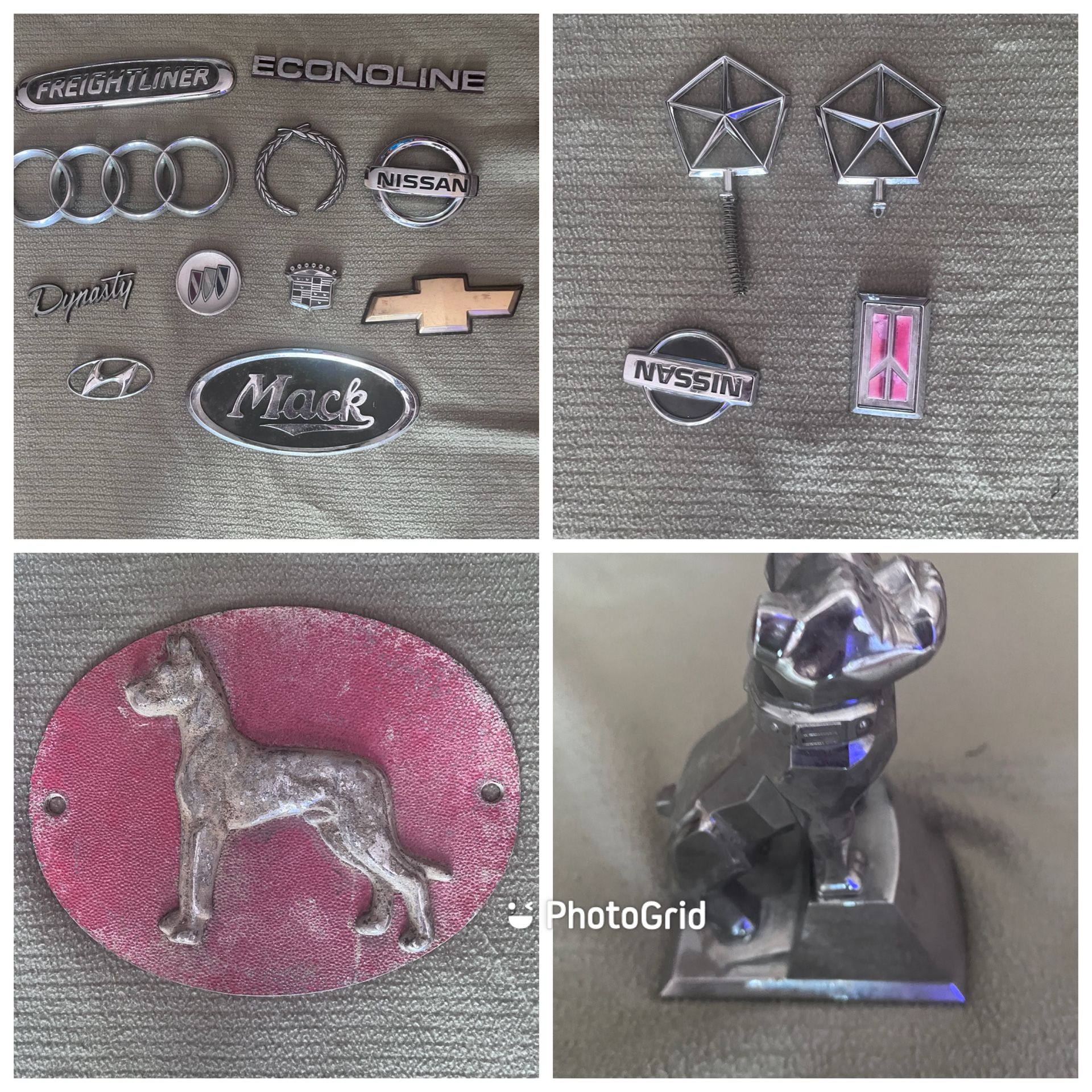 Bundle Vintage Hood Ornaments/Emblems - 18 Items