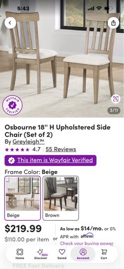 Wayfair Osbourne Dining Chairs Set of 6