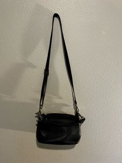 Black Leather Crossbody Bag