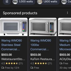 Waring WM090 Medium-Duty .9 Cubic Foot Microwave Oven