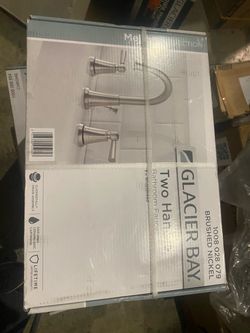 Melina 8 in. Widespread Double-Handle High-Arc Bathroom Faucet in Brushed Nickel