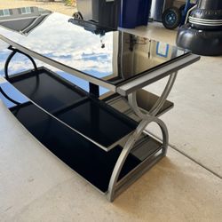 FREE  Glass & Metal TV Stand