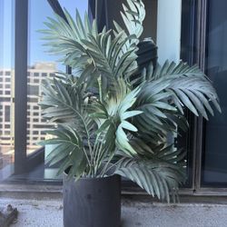 Faux Plant With Pot And Pebbles